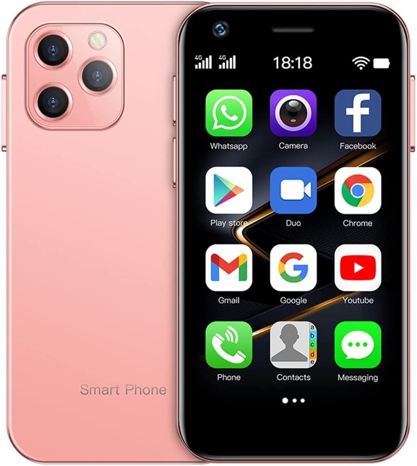 Global Version Soyes XS12 Mini 4G Smartphone 3.0 Inch Dual Sim Ultra Thin Unlocked Card Mobile Phone WiFi Bluetooth Hotspot Student Pocket Cellphone (Pink 32GB) - Image 2